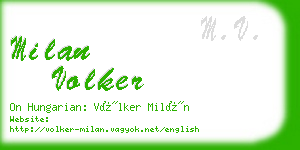 milan volker business card